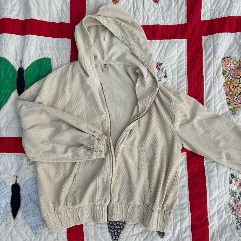 Lucy& Yak Cream Corduroy Hooded Jacket